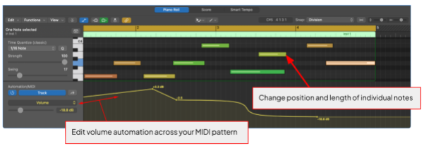 Importing MIDI patterns into Logic's Piano Roll