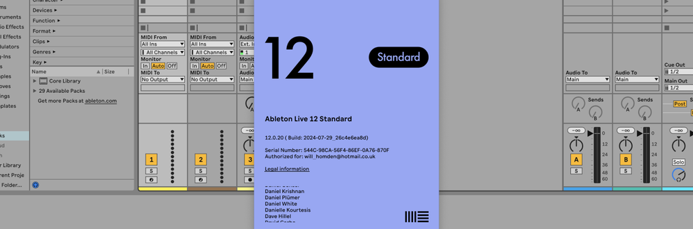 how to update Ableton