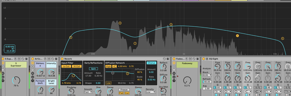 using EQ to isolate vocals in Ableton