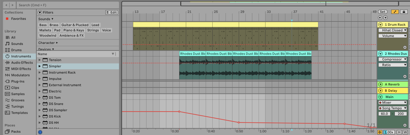 Tempo automation in Ableton