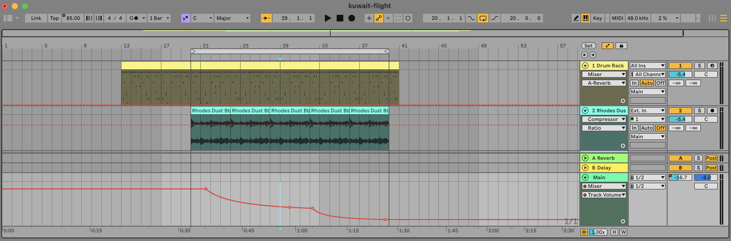 Curved automation in Ableton Live