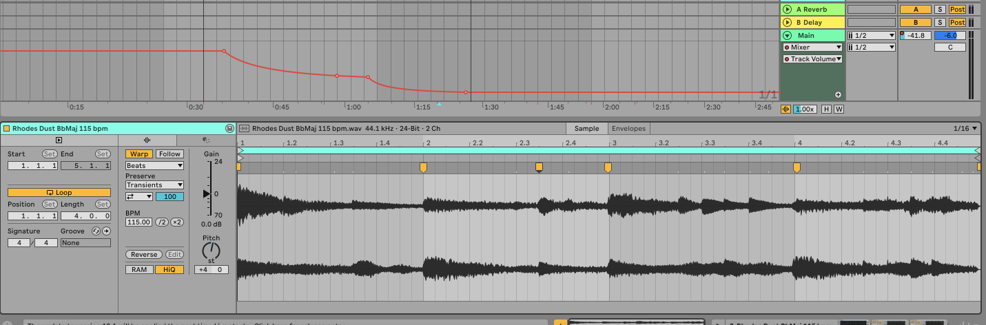 Warp markers in Ableton