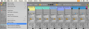 Transfer Ableton projects with collect all and save